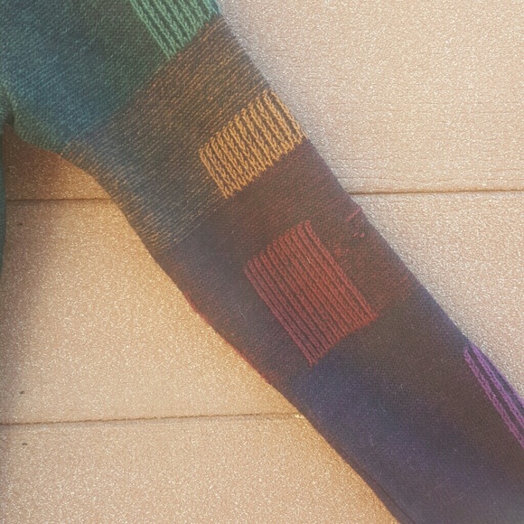 Vintage Emerald Green Knit Textured Dress - Picture 4 of 4